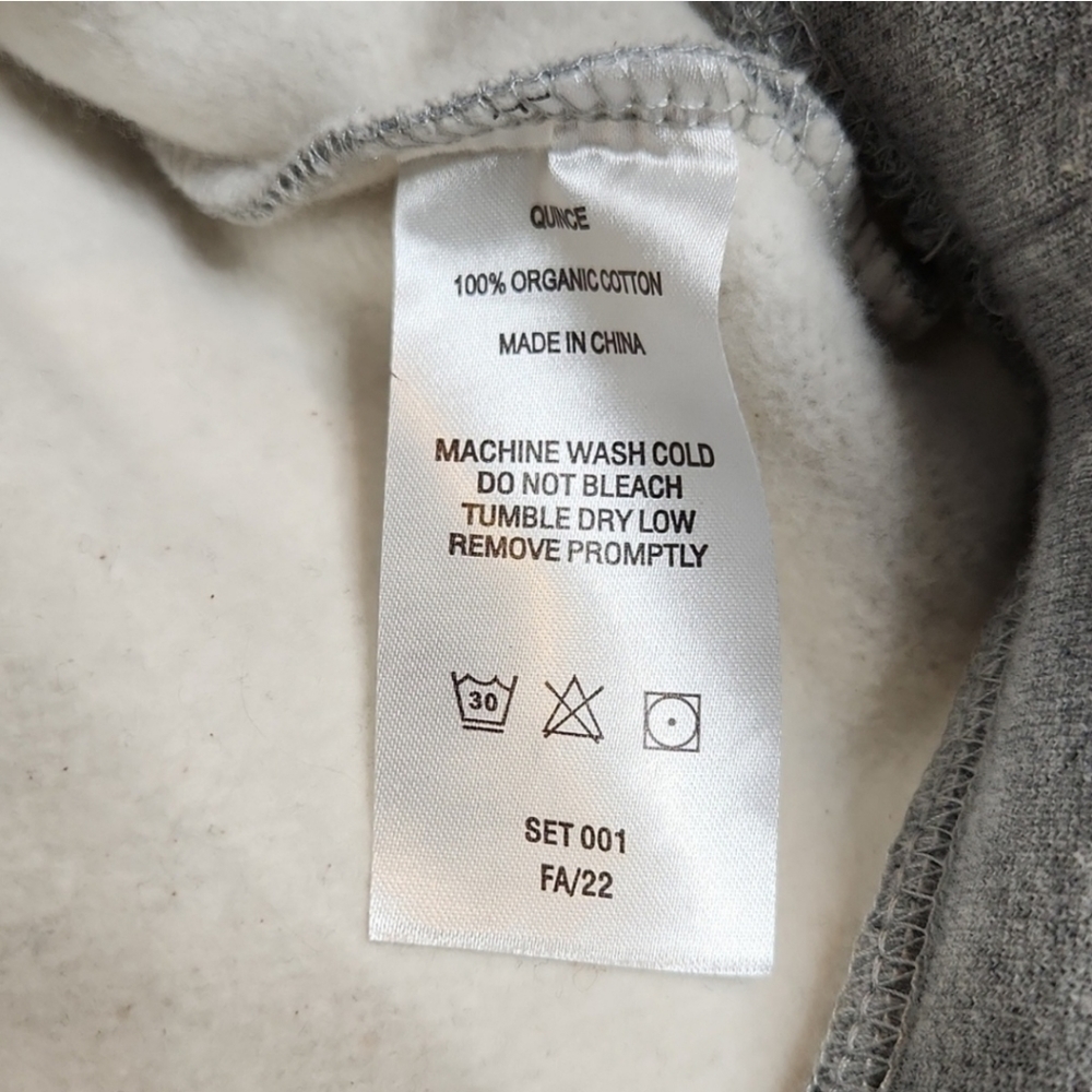 NEW Quince Organic Heavyweight Fleece Boyfriend Crew Sz XS - Picture 7 of 8